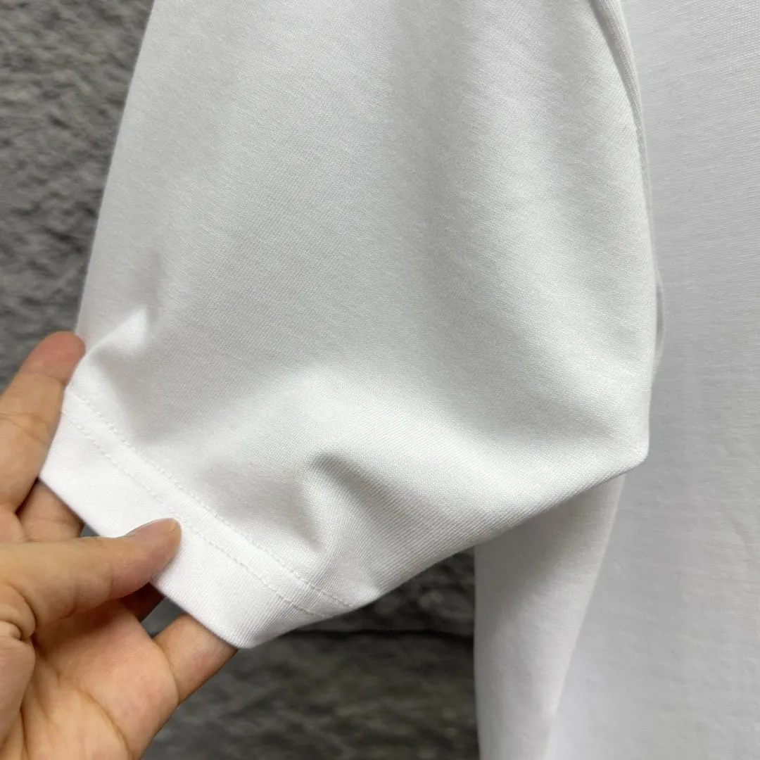 🅿️180 Polo* Ralph Lauren 2025 spring and summer new style Classic pony embroidery Customized double yarn plain cotton fabric Short-sleeved T-shirt Uniform for men and women Color: black white light pink light blue Size: S (90-130 pounds) M (120-150 pounds) L (140-165 pounds) XL (160-180 pounds) XXL (180-210 pounds)
